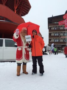 Joulupukki ja POW-lähettiläs Miikka Hast haluavat pelastaa talvet.